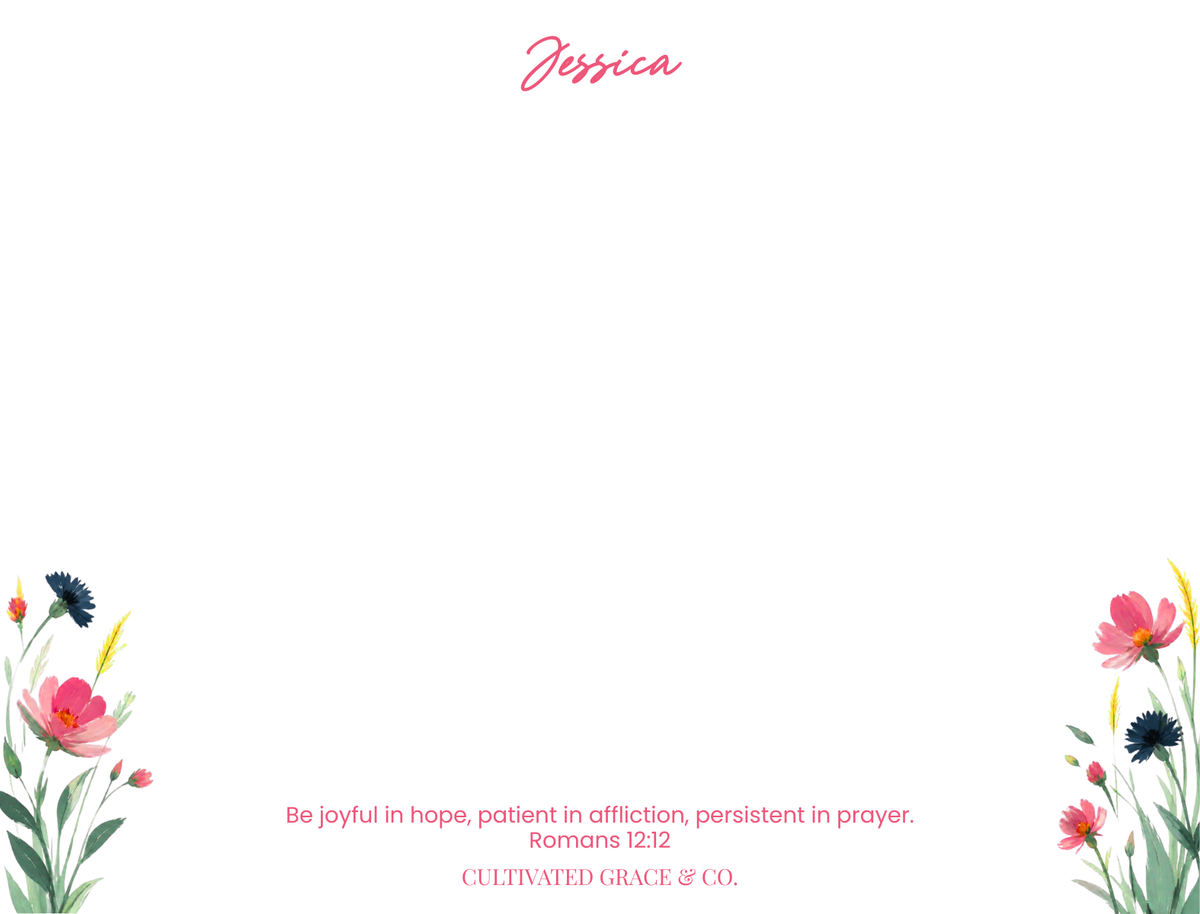 Personalized Flat Notecards with Envelopes — Pack of 16