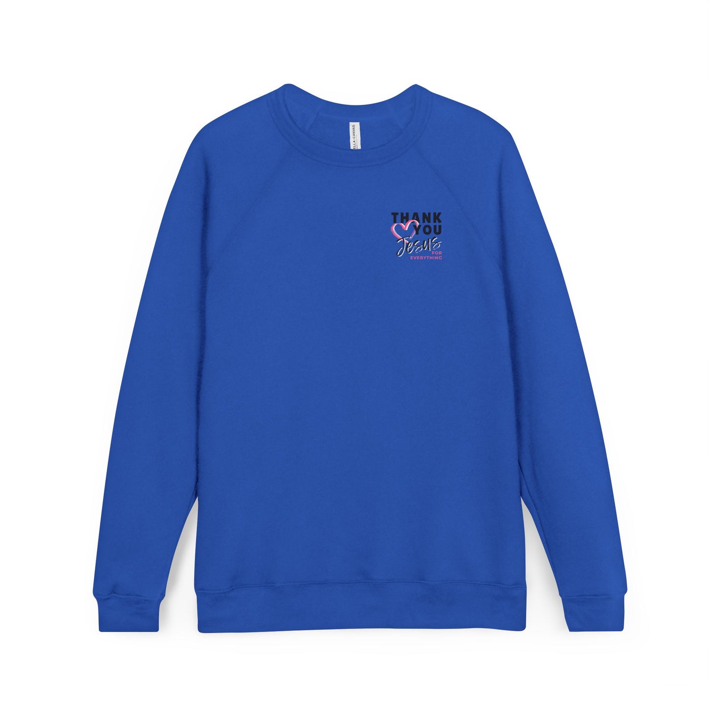 Heart Thank You Jesus Sweatshirt - Cozy Soft Bella-Canvas Faith Christian Crewneck