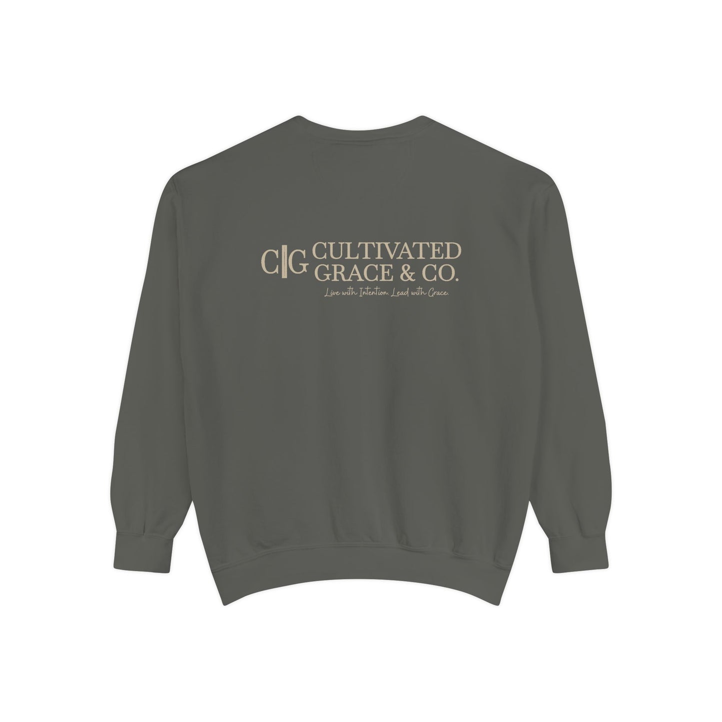 Cultivated Grace Co. Logo Sweatshirt — Comfort Colors Garment-Dyed Crewneck