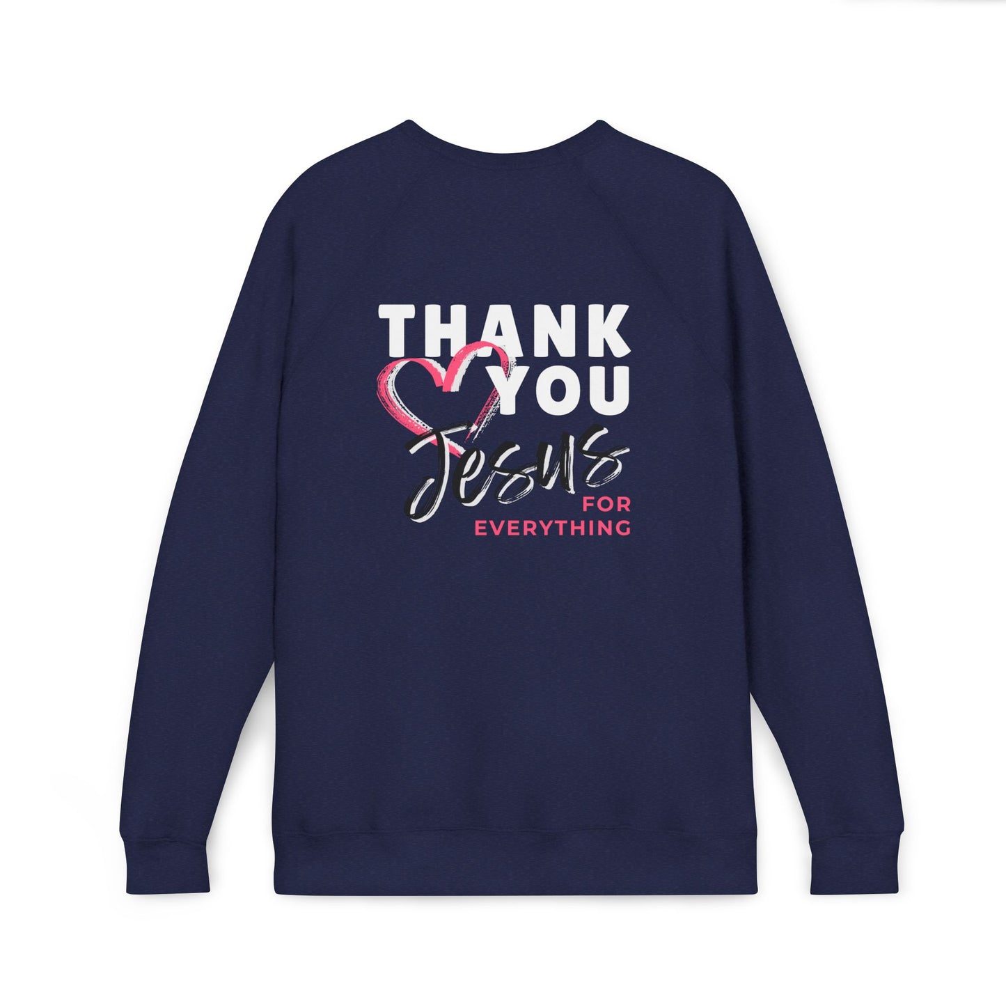 Heart Thank You Jesus Sweatshirt - Cozy Soft Bella-Canvas Faith Christian Crewneck