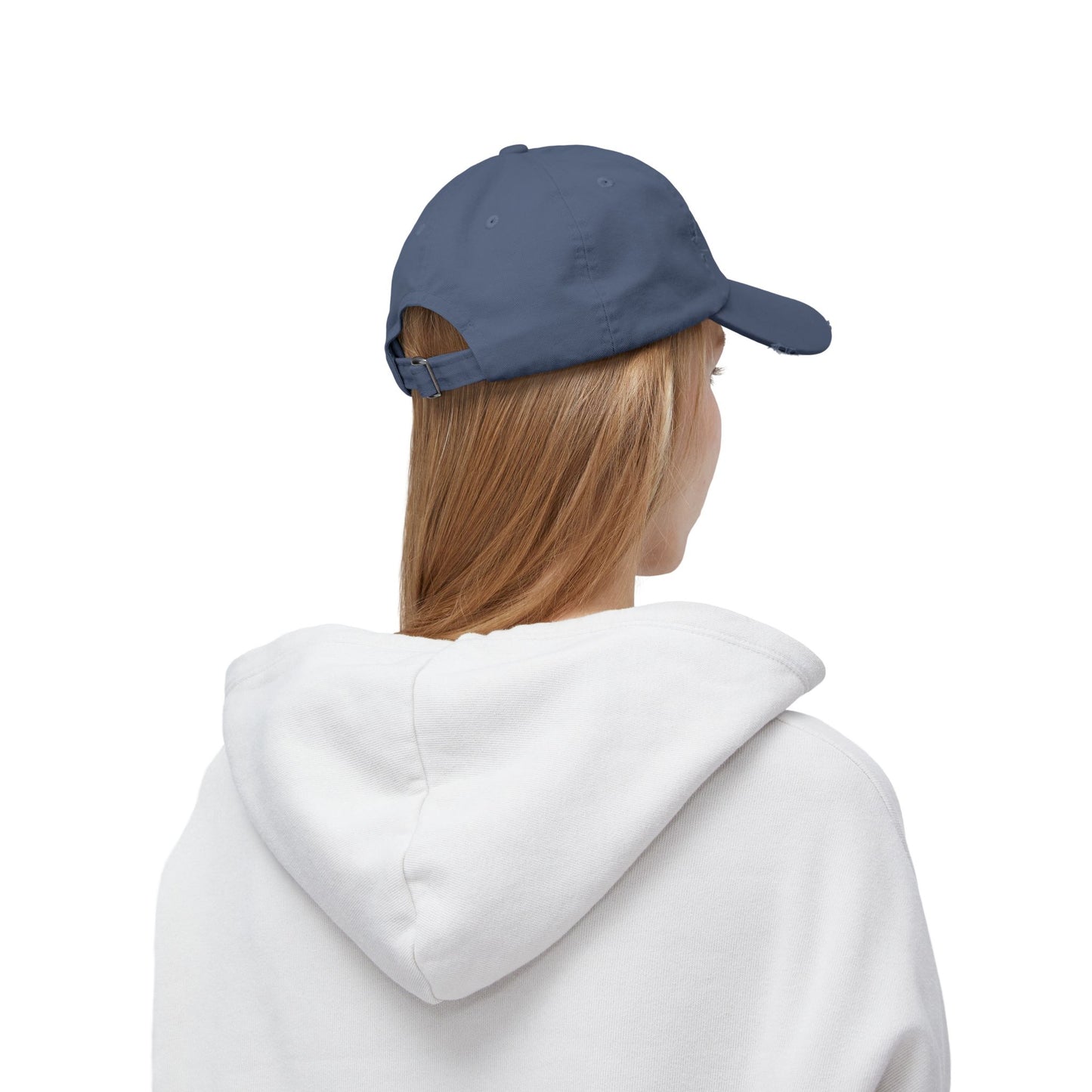 Distressed Heart Cap — Vintage Baseball Hat with Sketched Heart