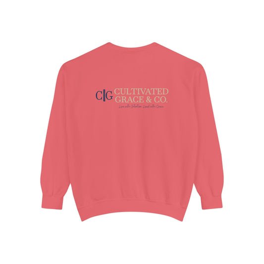 Cultivated Grace Co. Logo Sweatshirt — Comfort Colors Garment-Dyed Crewneck