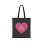 Tote Bag — 'Just Pray' Pink Heart Canvas Tote (Faith-Inspired Everyday Shopper)