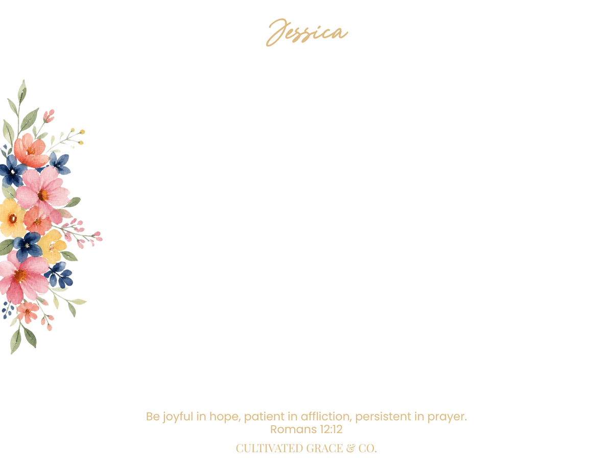 Personalized Flat Notecards with Envelopes — Pack of 16