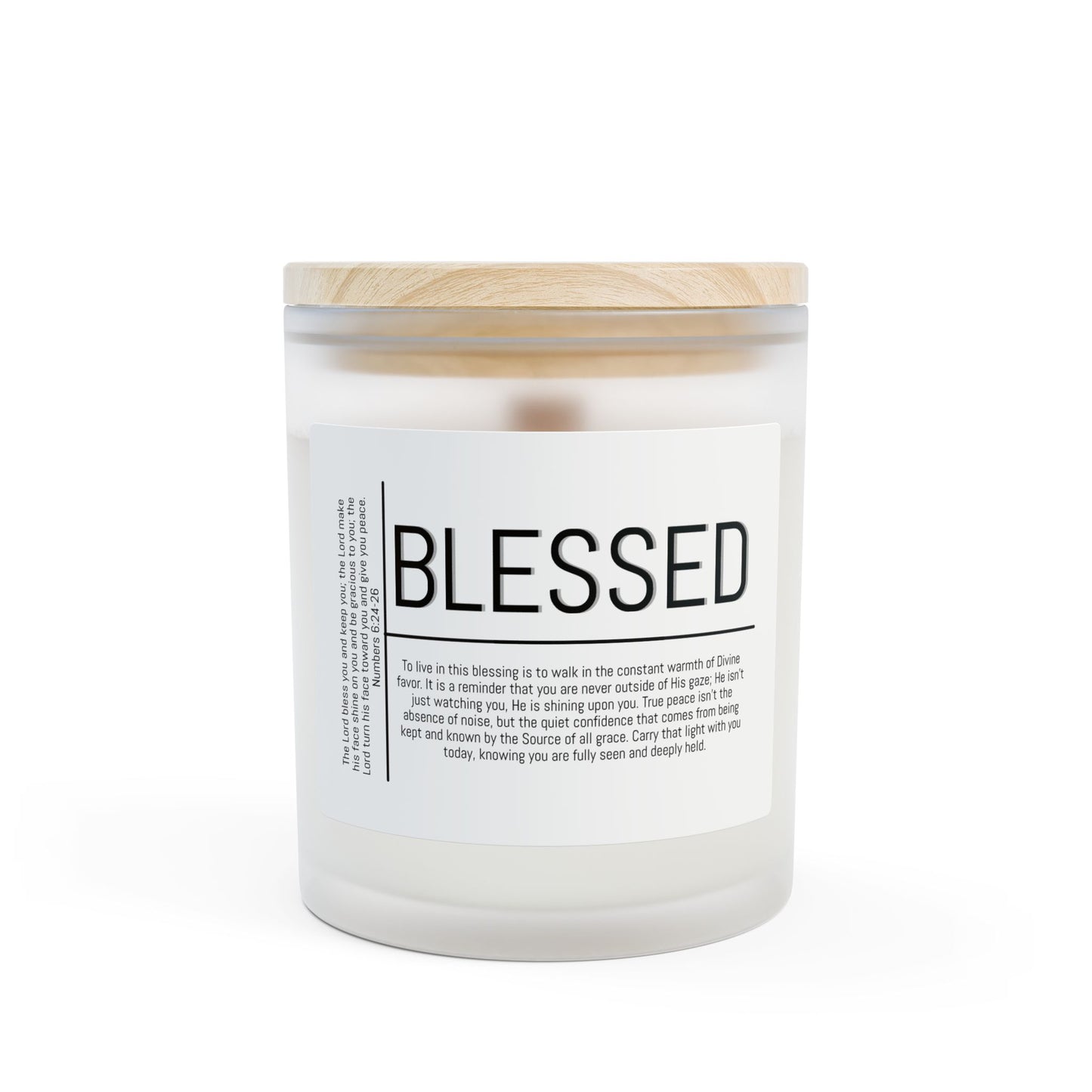 Blessed Candle Frosted Glass Jar | 11oz Soy Candle