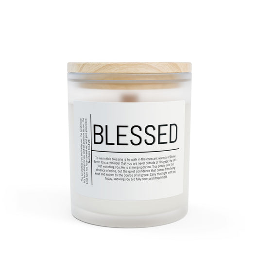 Blessed Candle Frosted Glass Jar | 11oz Soy Candle