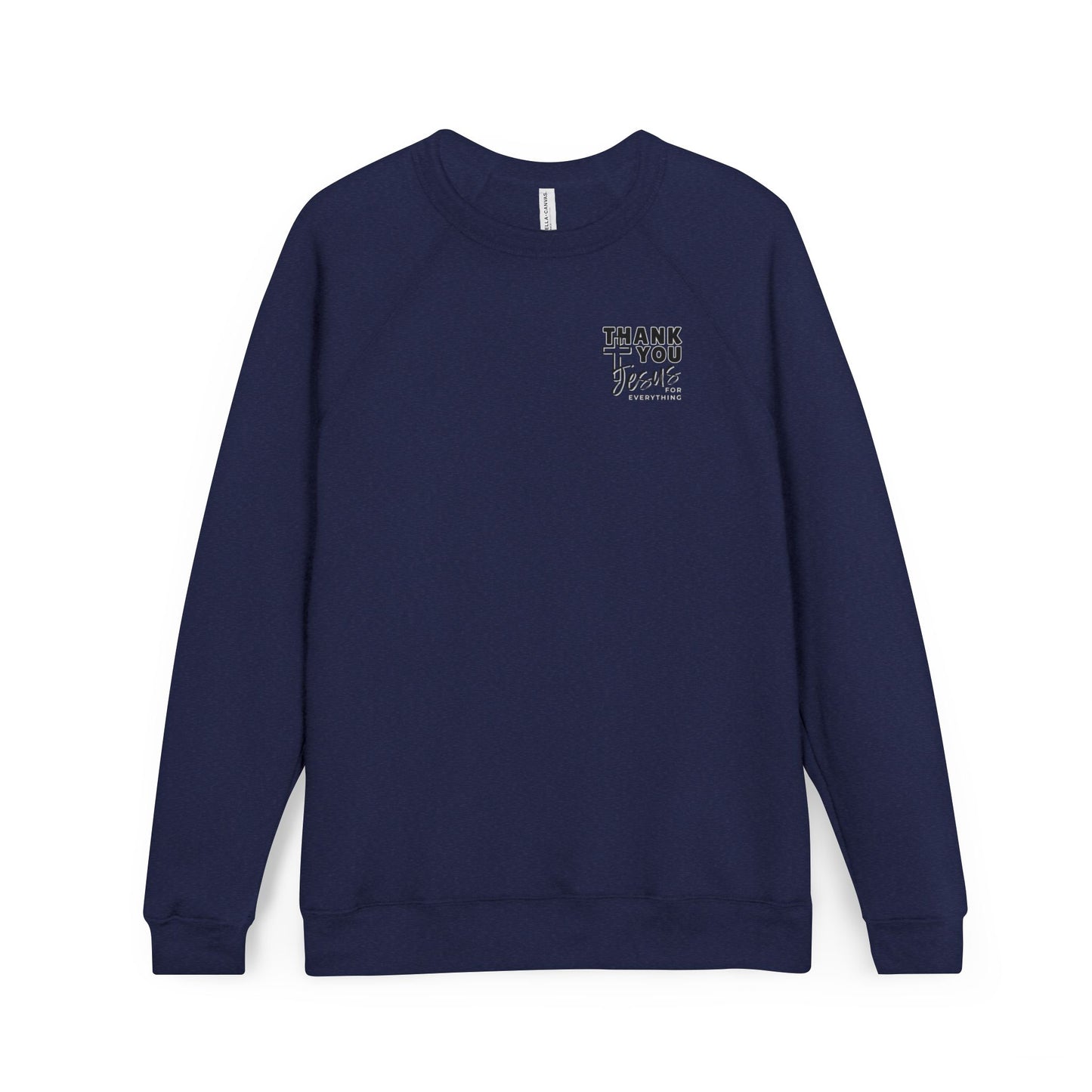 Cross Thank You Jesus Sweatshirt - Soft Bella-Canvas Faith Christian Crewneck