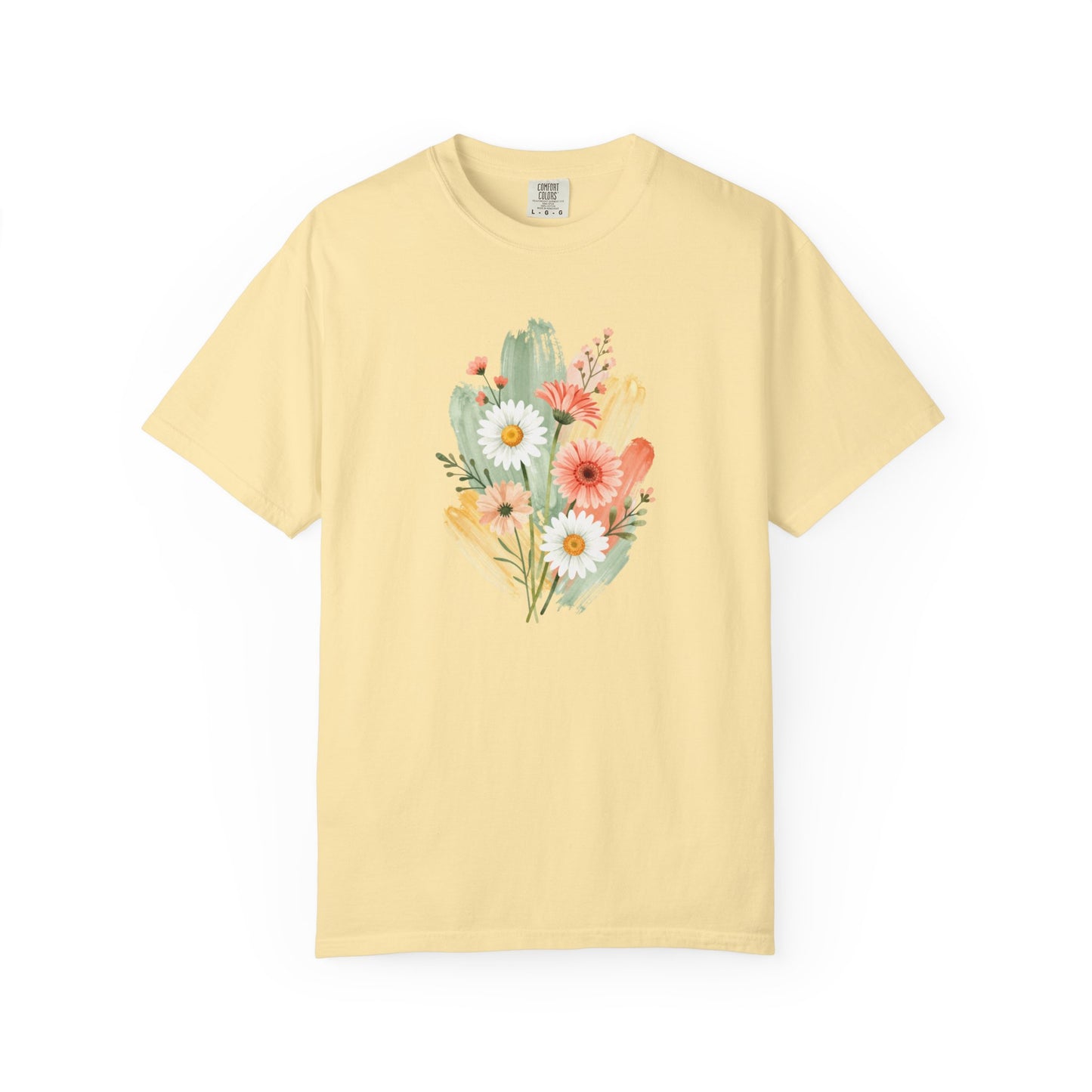 Watercolor Floral Graphic T-Shirt | Comfort Colors