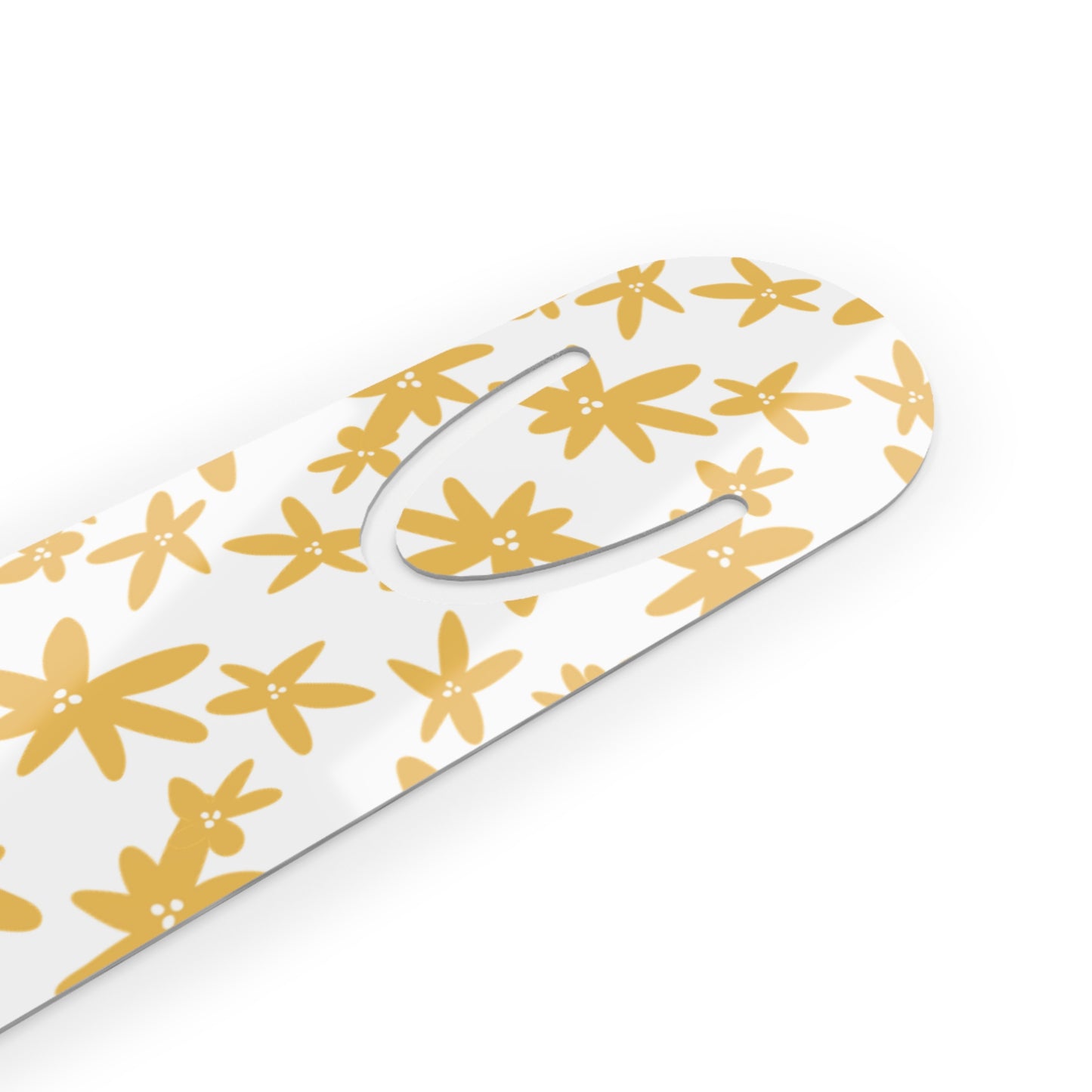 Yellow Daisy Floral Bookmark – Slim Metal Page Marker