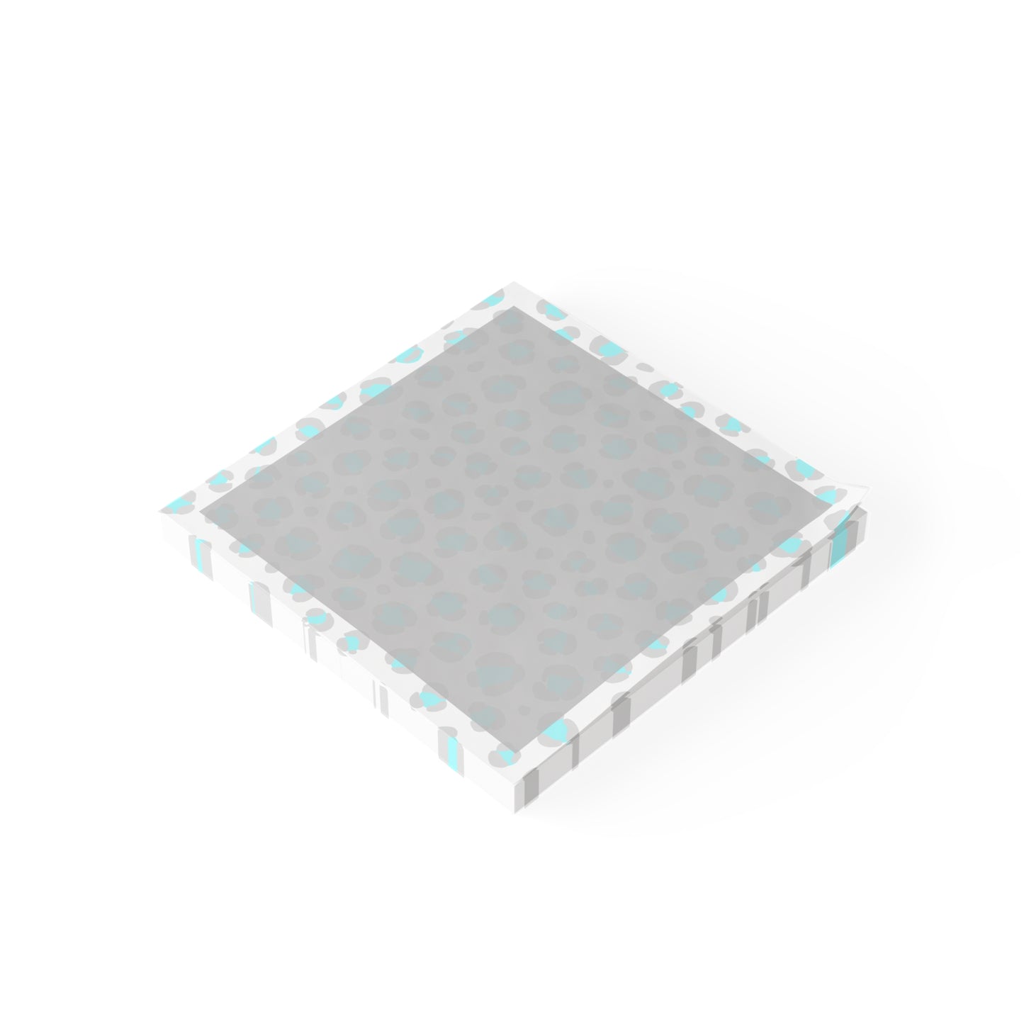 Aqua Leopard Print Post-it Note Pads – Cute Animal Print Sticky Notes