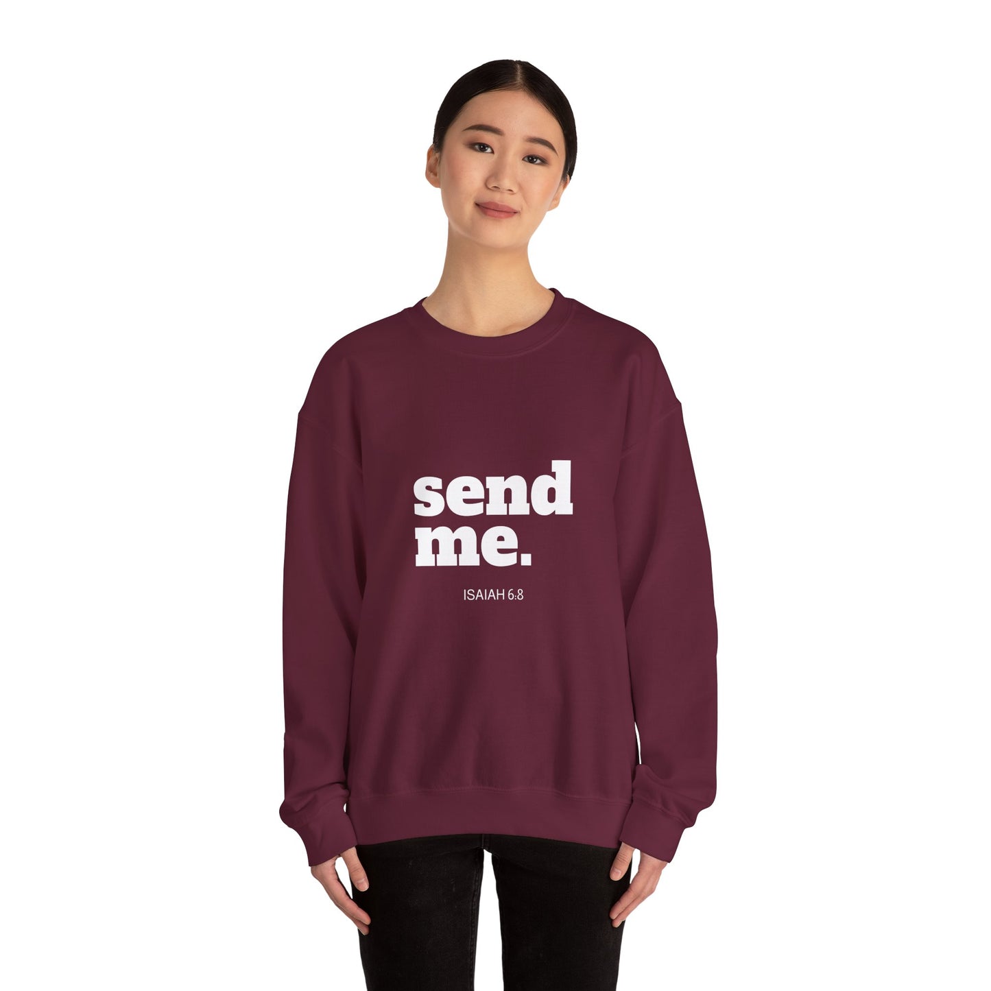 Send Me Crewneck Sweatshirt | Bible Scripture Isaiah 6:8