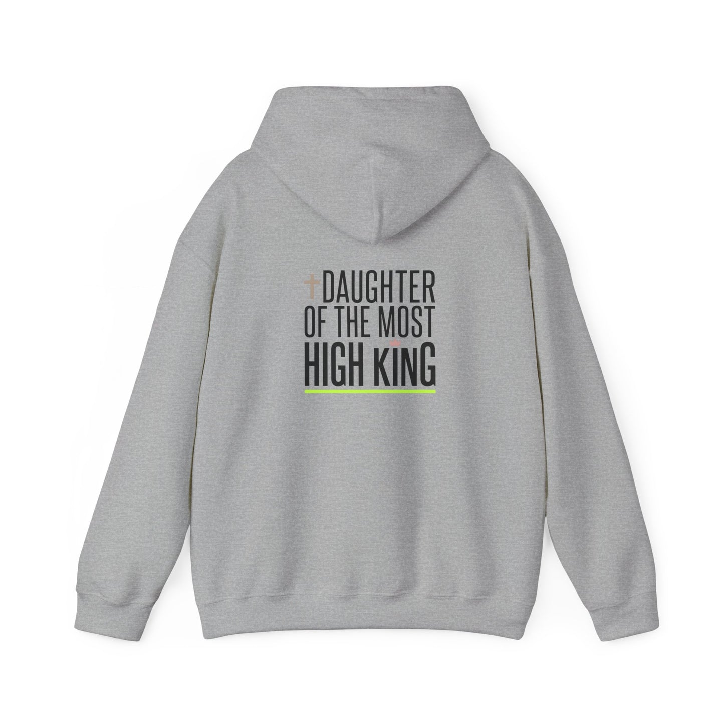 Daughter of the Most High King Hoodie | Faith-Forward Minimalist Christian Apparel