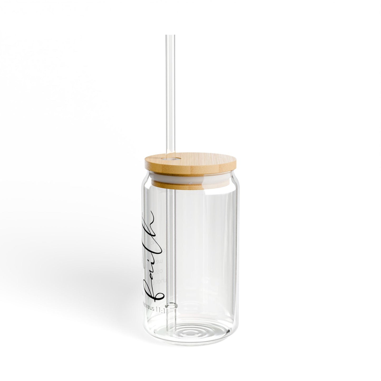 Faith - Hebrews 11:1 Bible Verse | 16oz Sipper Glass Tumbler with Lid and Straw
