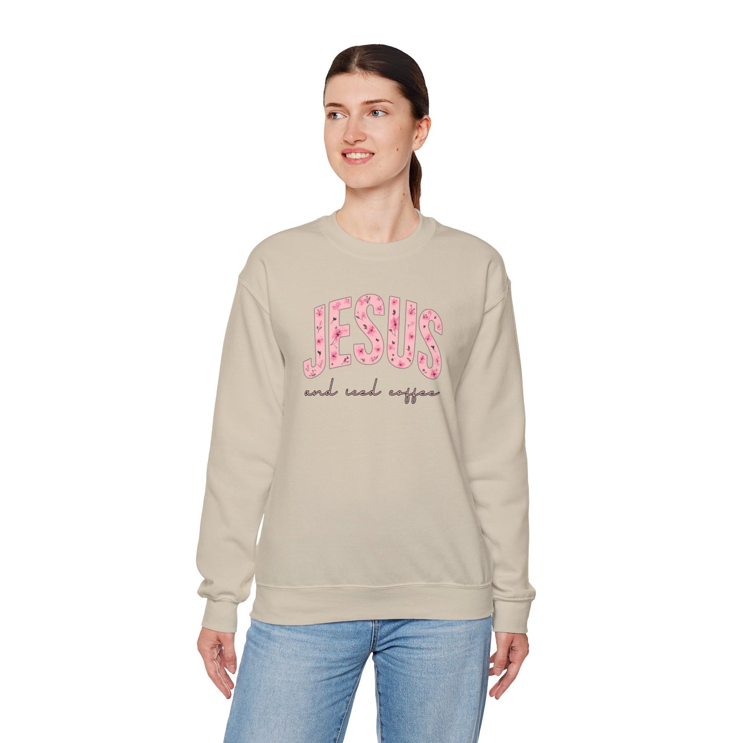 Jesus and Iced Coffee Crewneck Sweatshirt