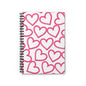 White Tossed Hearts Spiral Notebook | Ruled Journal