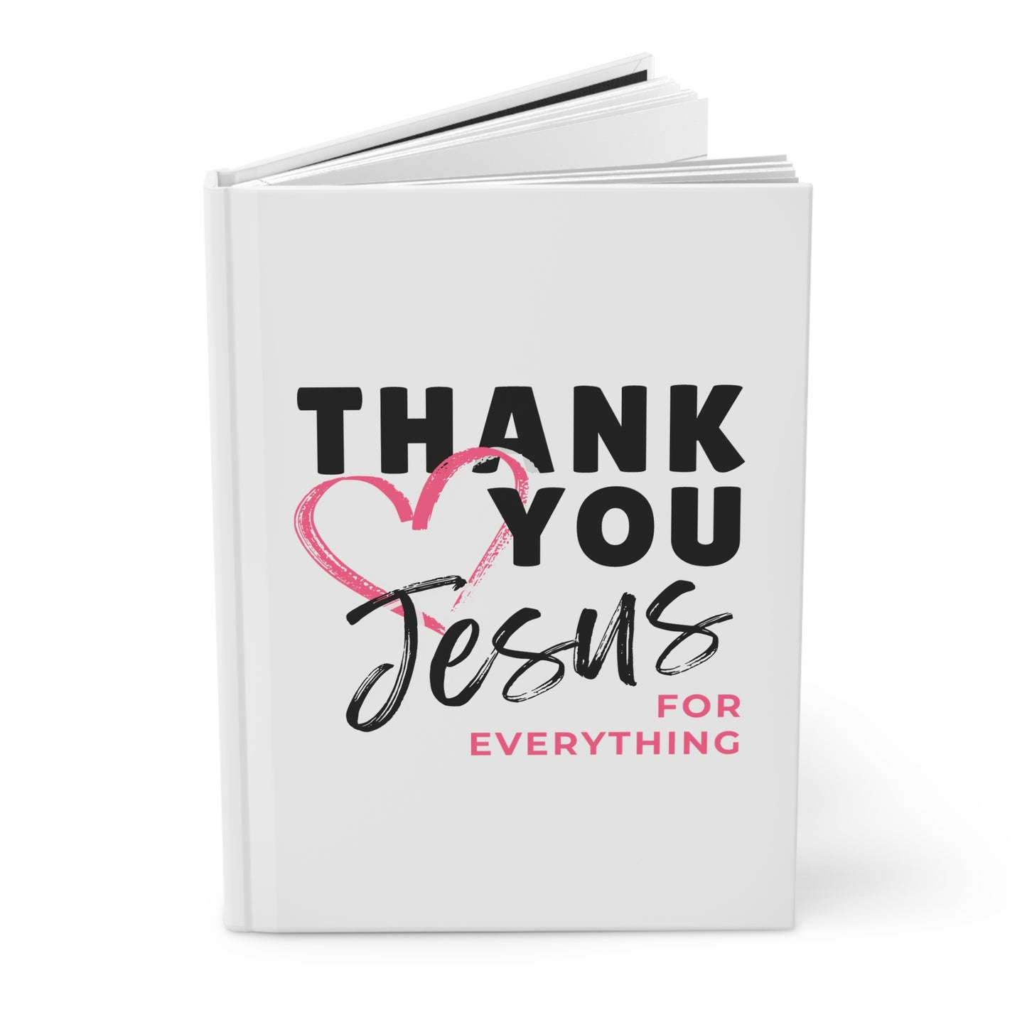 Thank You Jesus Journal Notebook | White Hardcover Journal