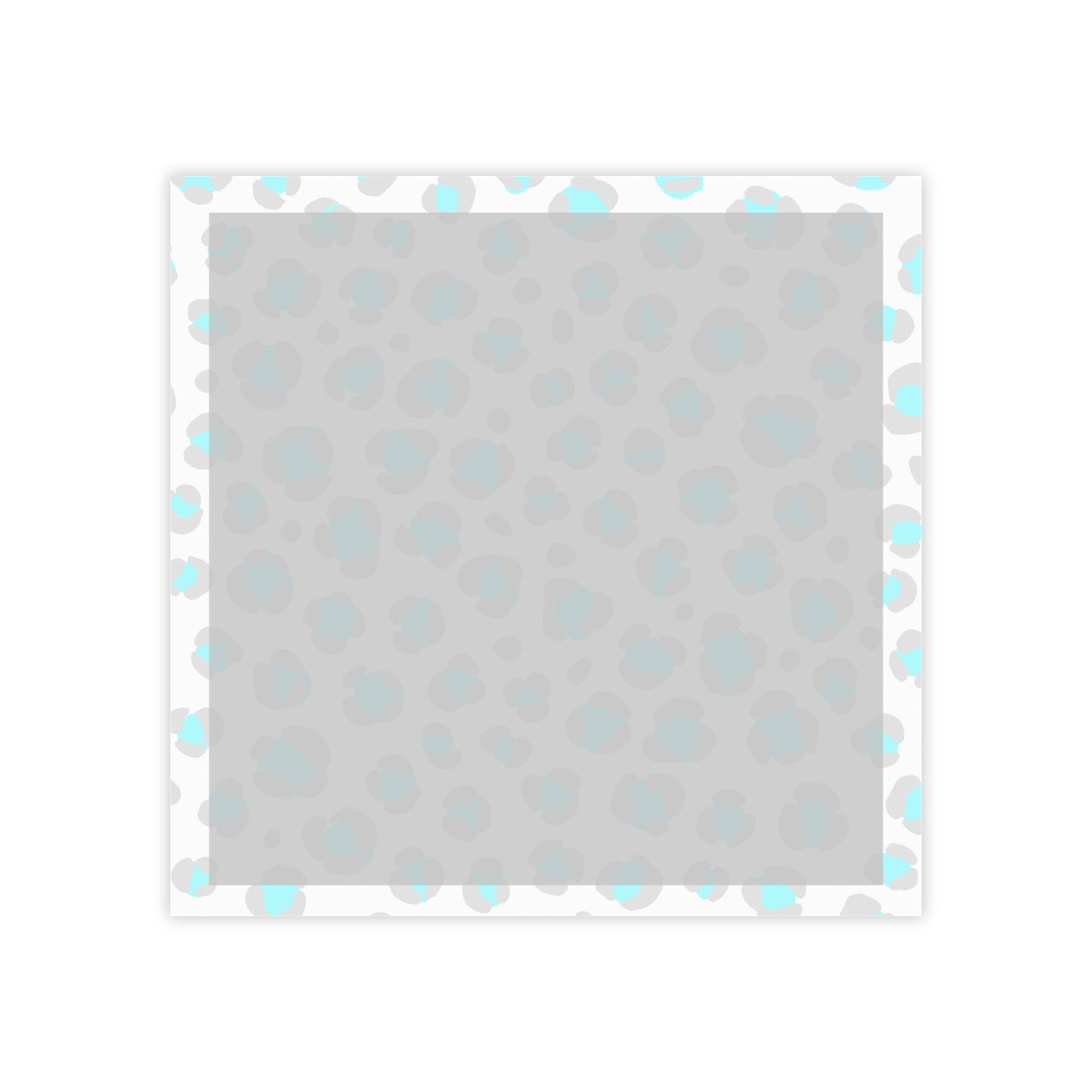 Aqua Leopard Print Post-it Note Pads – Cute Animal Print Sticky Notes