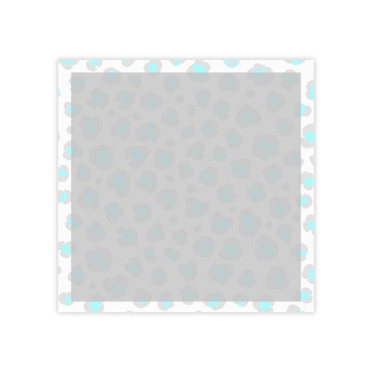 Aqua Leopard Print Post-it Note Pads – Cute Animal Print Sticky Notes