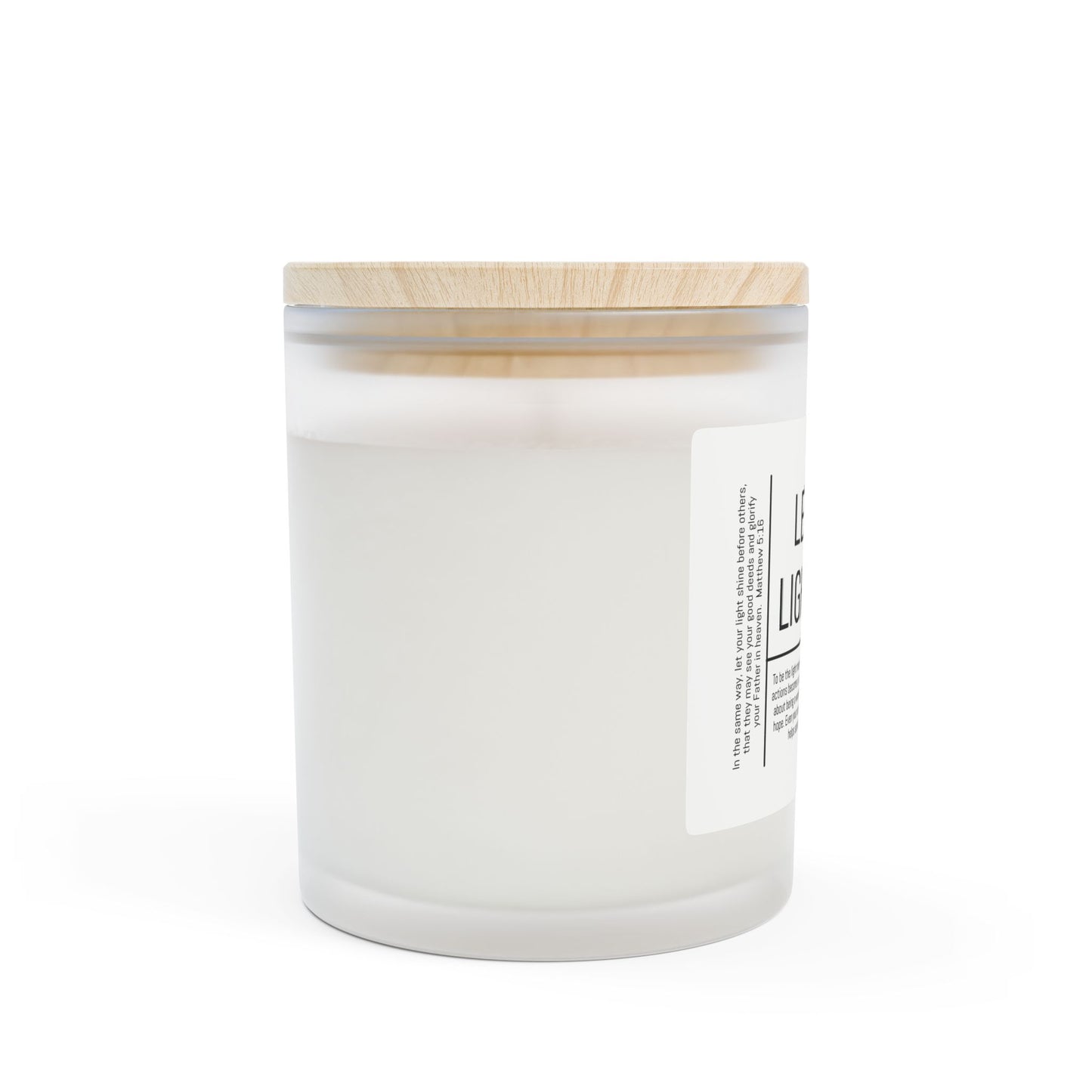 Let Your Light Shine Candle Frosted Glass Jar | 11oz Soy Candle