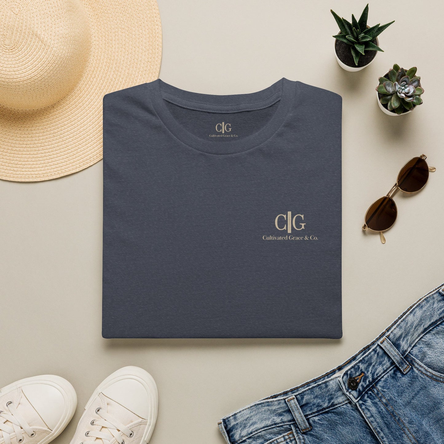 Cultivated Grace & Co. Badge Logo T-Shirt — Unisex Softstyle Tee