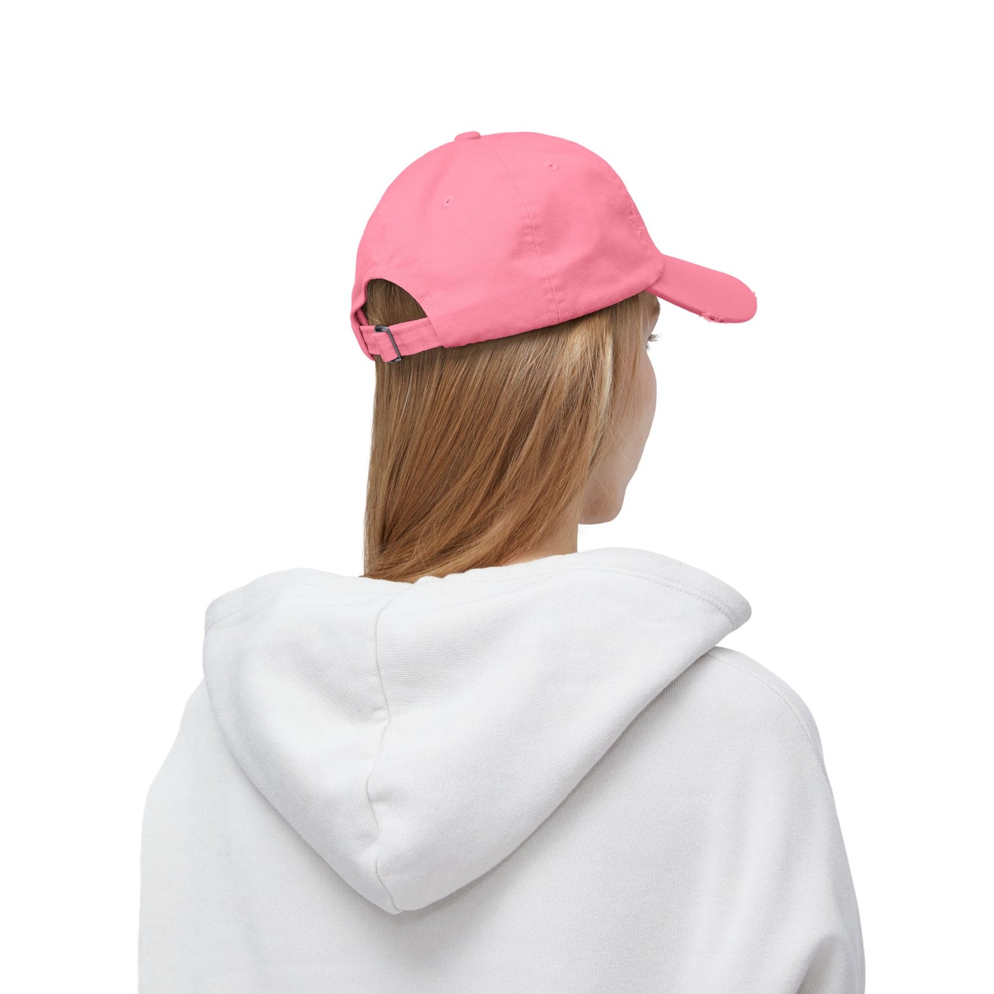 Distressed Heart Cap — Vintage Baseball Hat with Sketched Heart