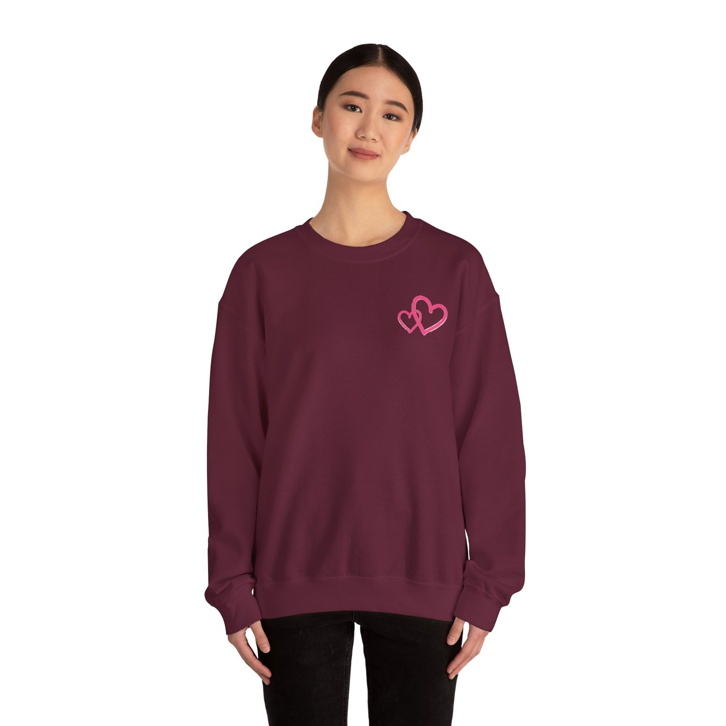 Marker Hearts Crewneck Sweatshirt