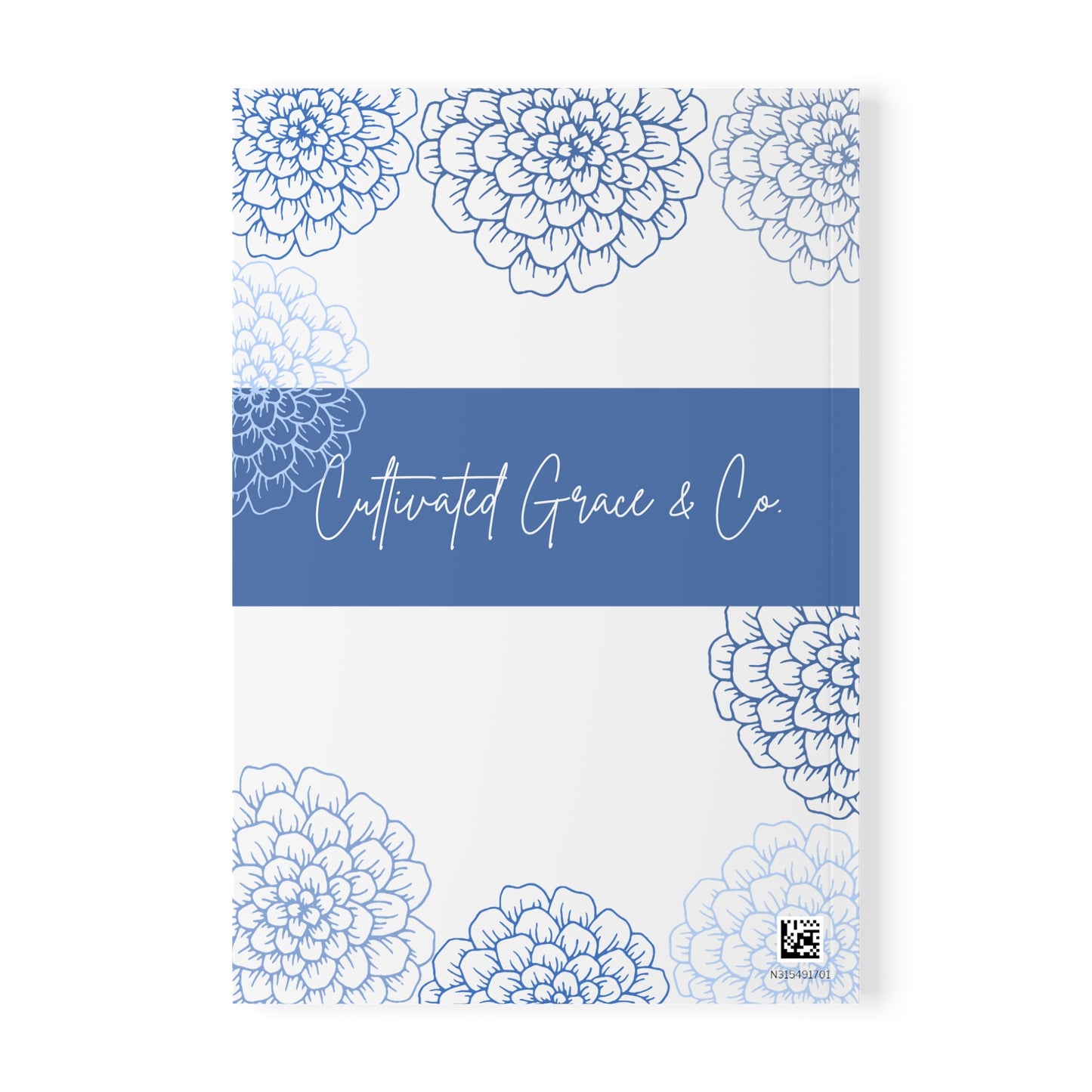 Blue Floral Journal Notebook — A5 Softcover