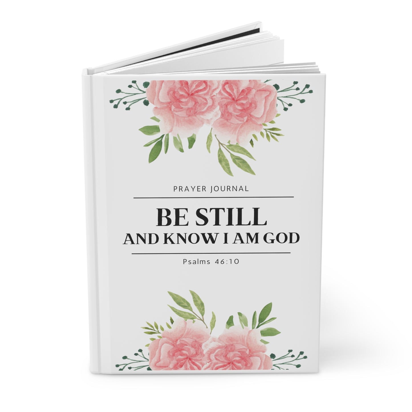 Be Still Prayer & Faith Journal Notebook | White Hardcover Journal