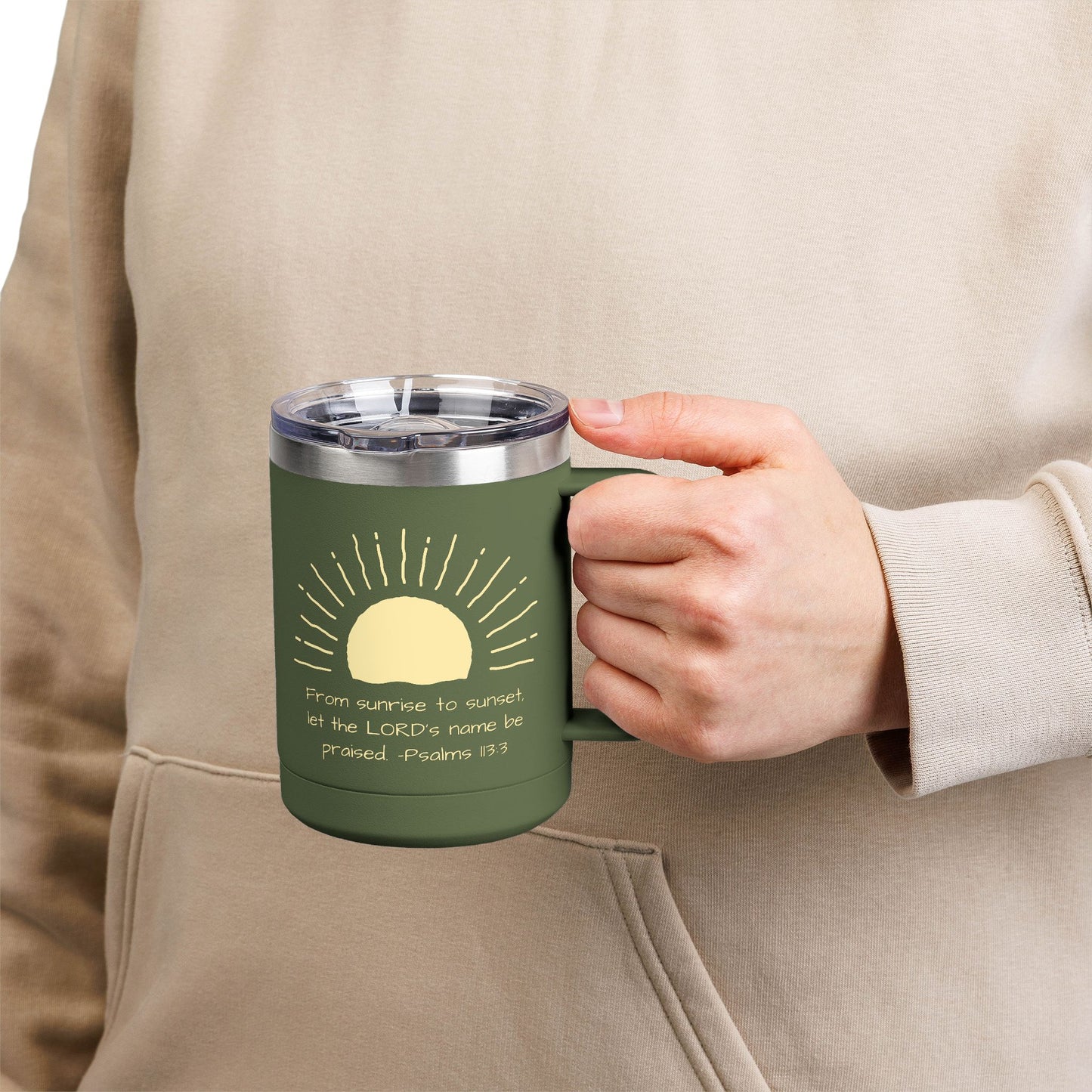 Praised Psalm 113:3 | Stainless Steel 15oz Tumbler