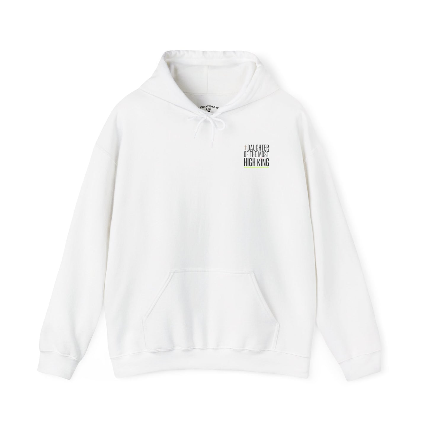 Daughter of the Most High King Hoodie | Faith-Forward Minimalist Christian Apparel