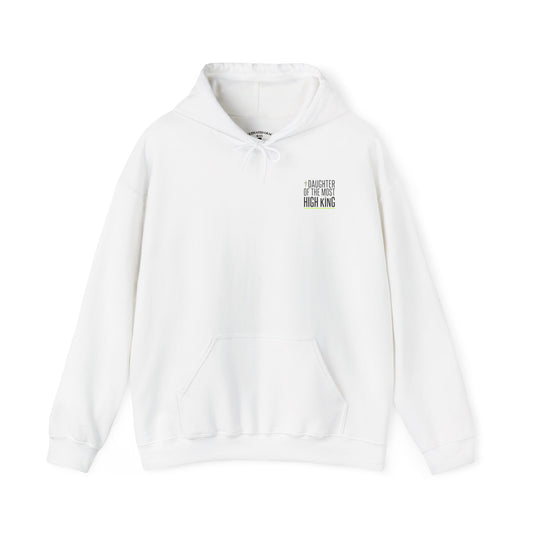 Daughter of the Most High King Hoodie | Faith-Forward Minimalist Christian Apparel