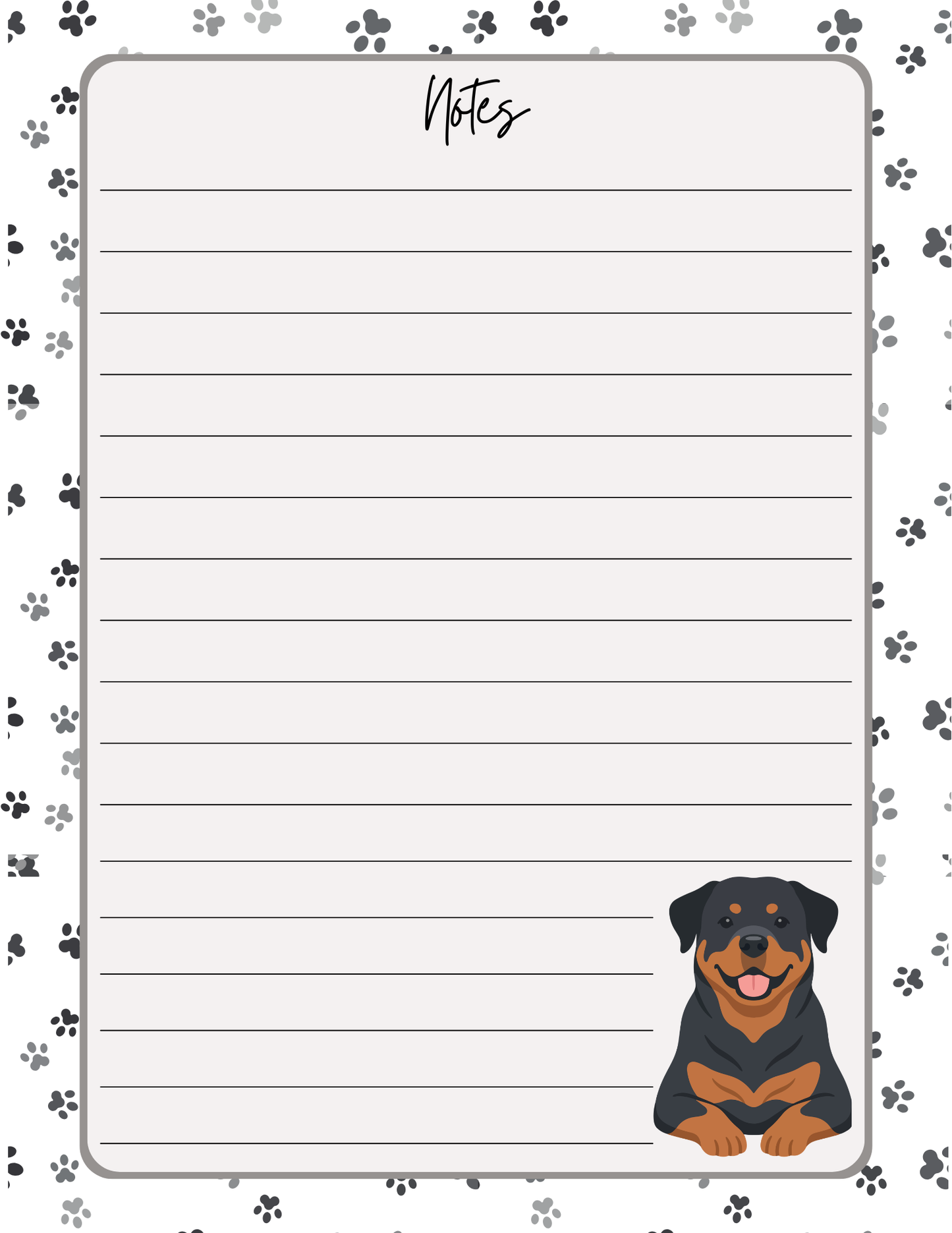 Dog Lovers Notepad