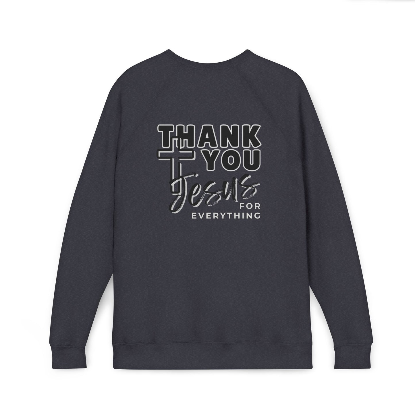 Cross Thank You Jesus Sweatshirt - Soft Bella-Canvas Faith Christian Crewneck