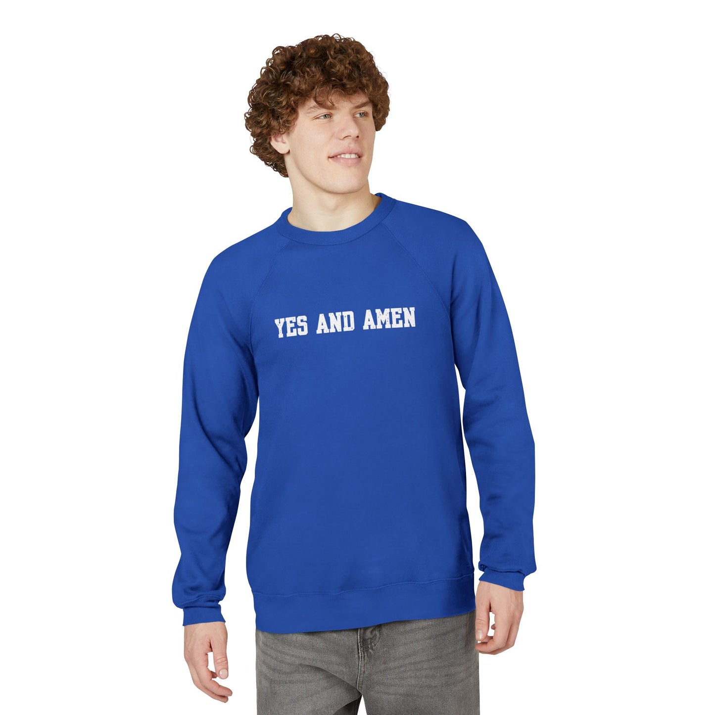 Yes And Amen Sweatshirt | Religious Faith Typography, Minimal Christian Crewneck
