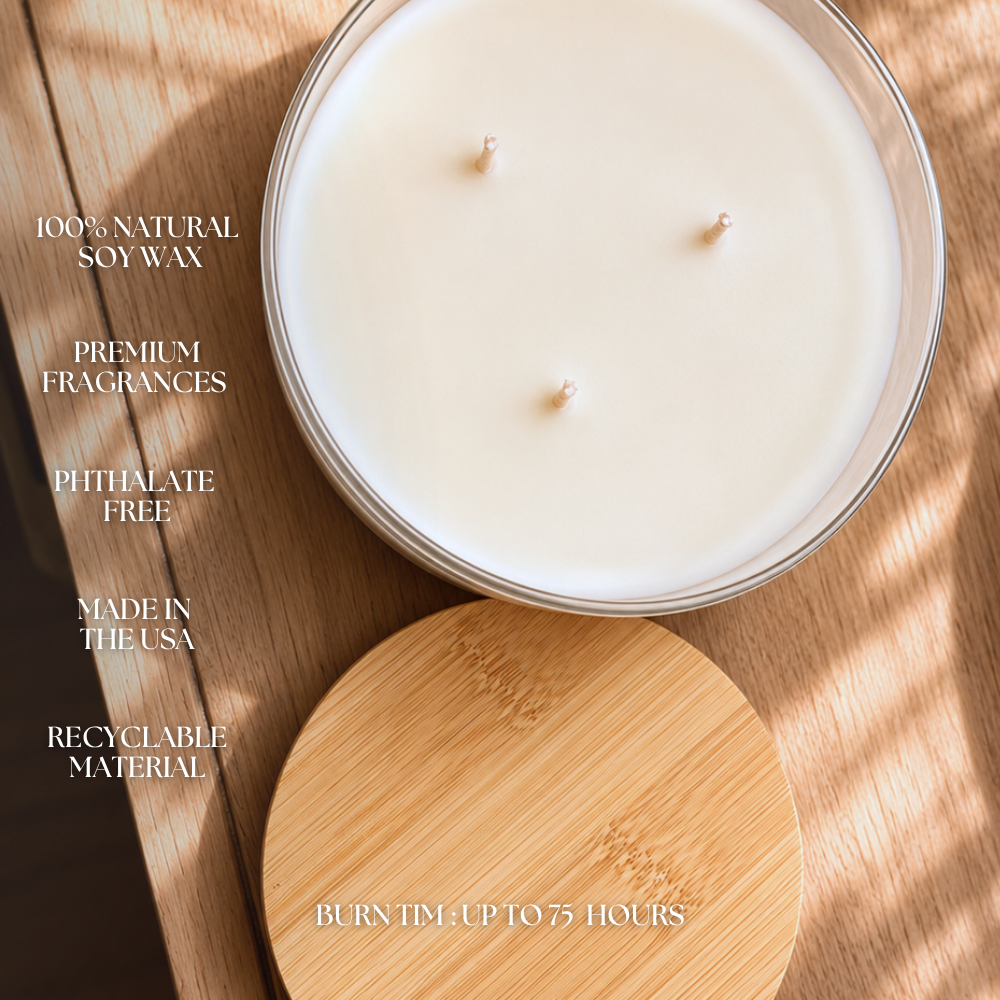 Heaven | Pink Sugar & Vanilla | 15 oz. Clear Jar Soy Candle