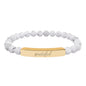 "Grateful" Natural Stone Bead Bracelet — Stretch Bar Bracelet