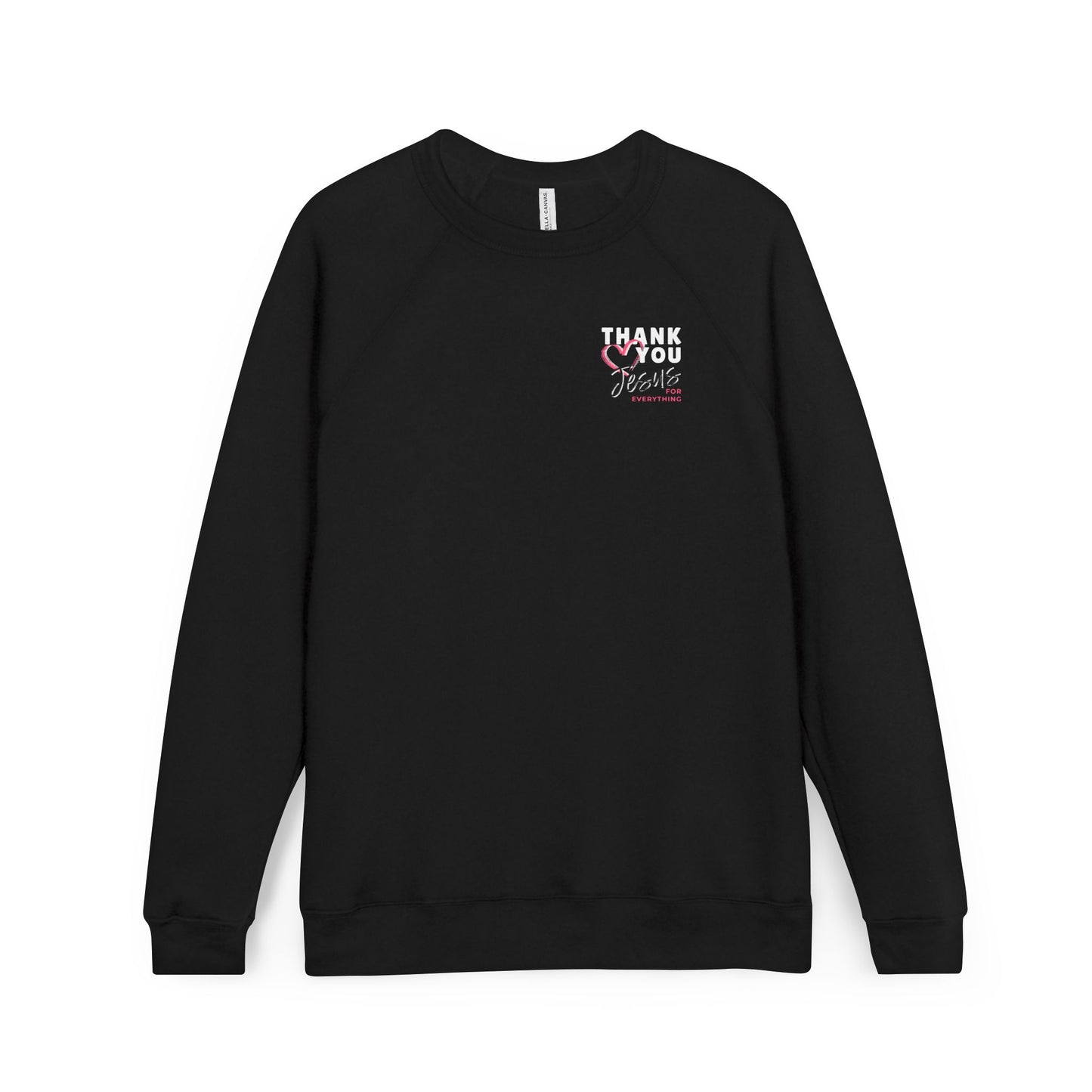 Heart Thank You Jesus Sweatshirt - Cozy Soft Bella-Canvas Faith Christian Crewneck