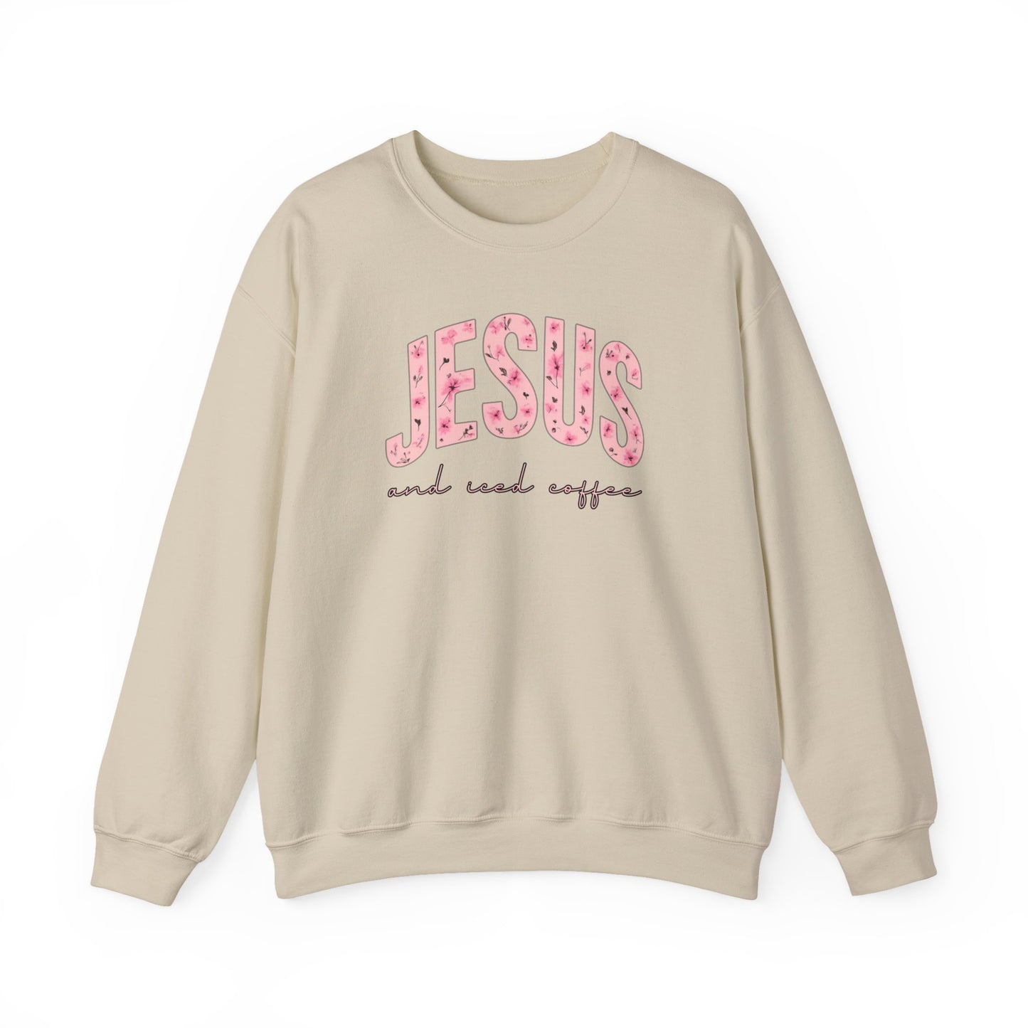 Jesus and Iced Coffee Crewneck Sweatshirt