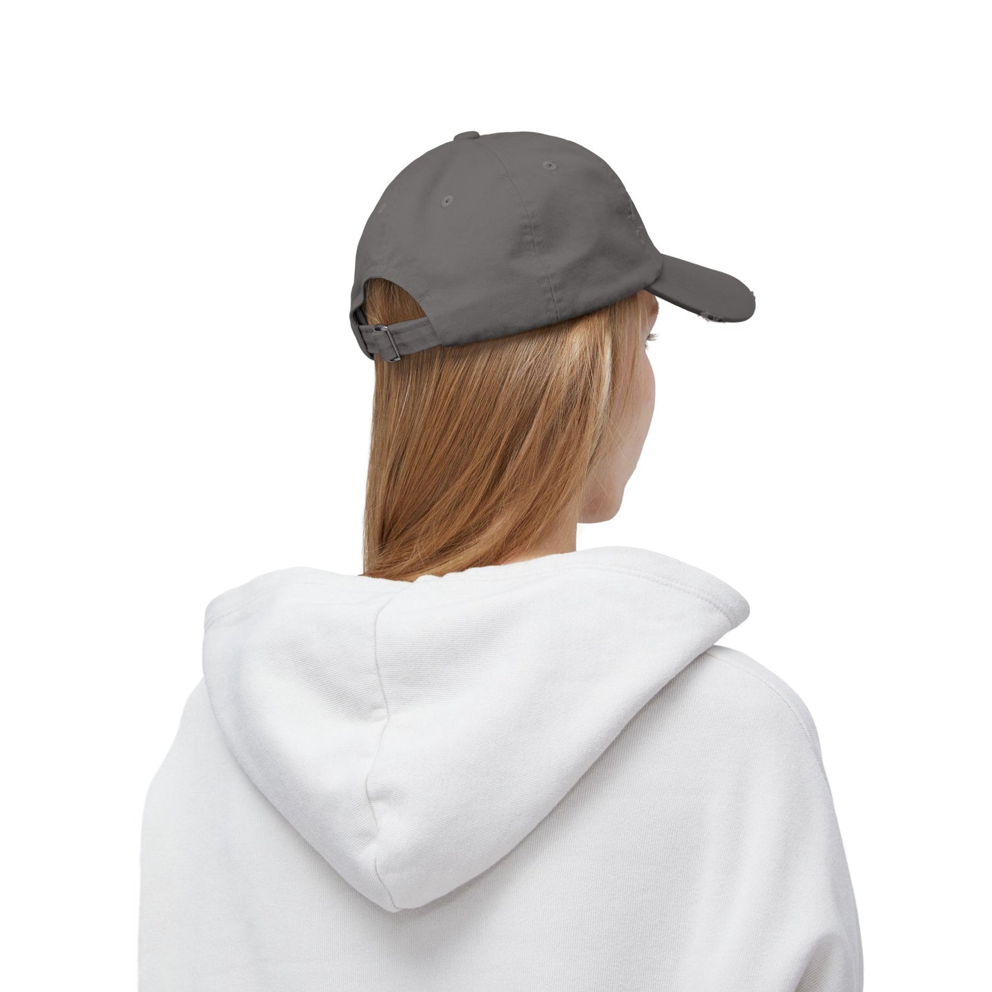 Distressed Heart Cap — Vintage Baseball Hat with Sketched Heart