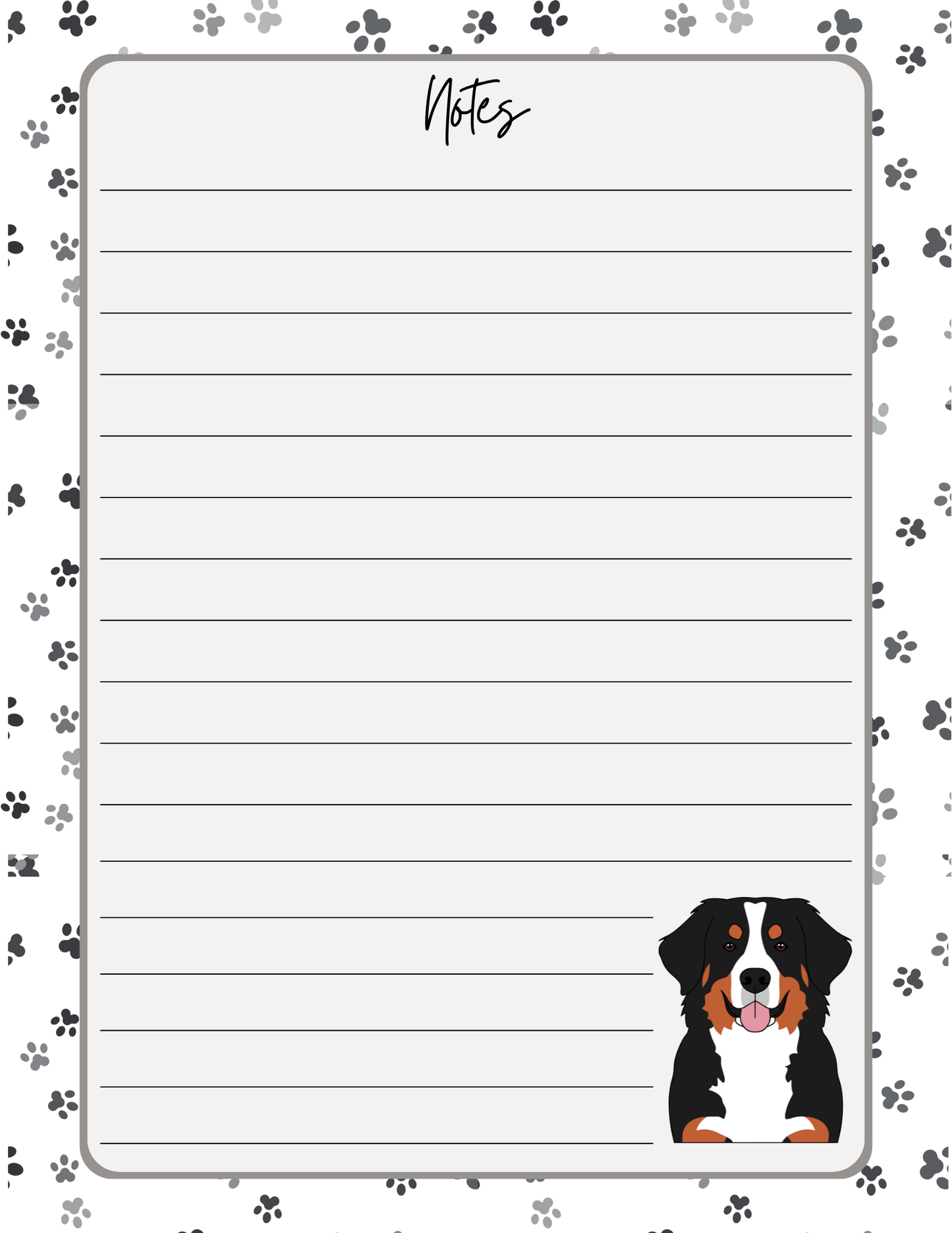 Dog Lovers Notepad