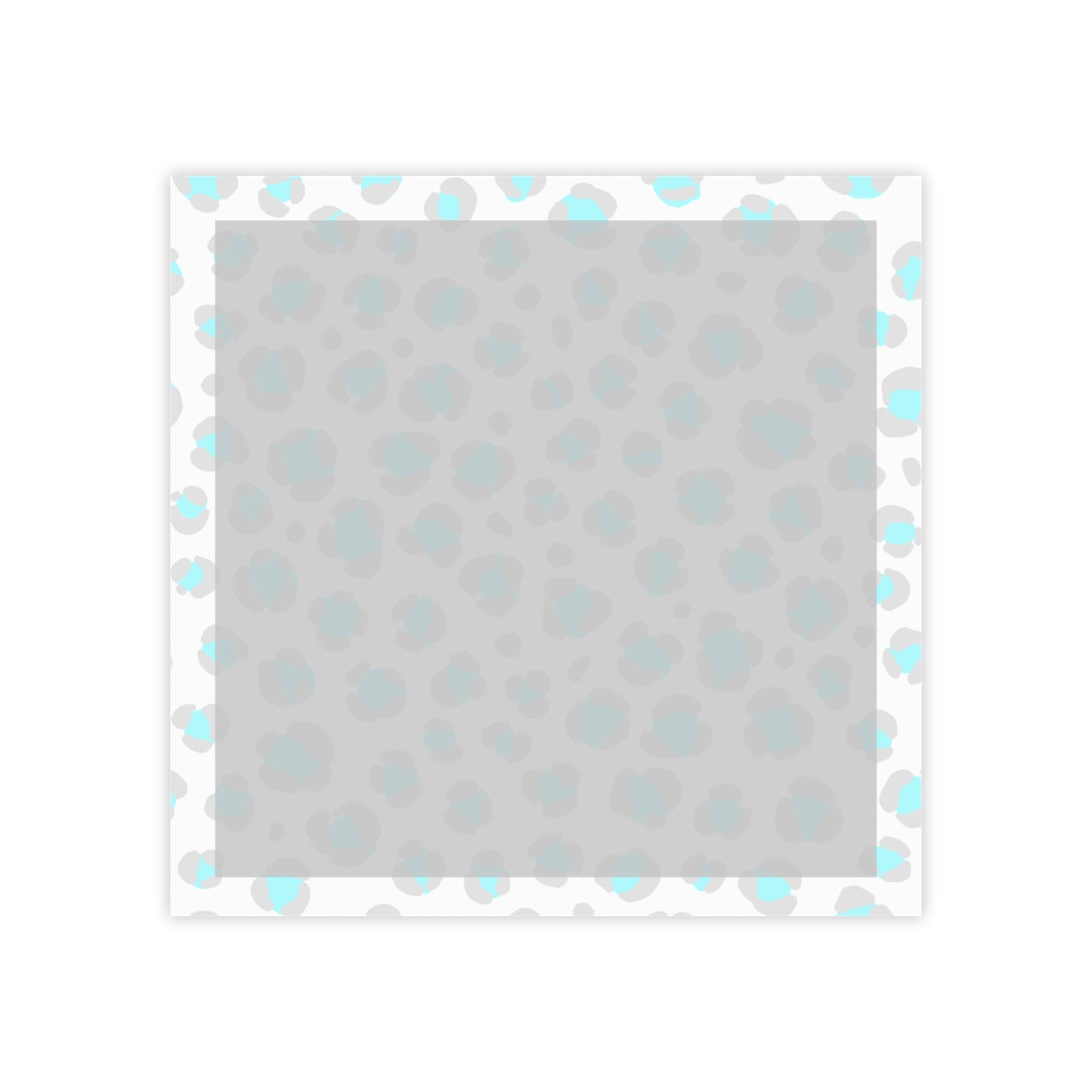 Aqua Leopard Print Post-it Note Pads – Cute Animal Print Sticky Notes