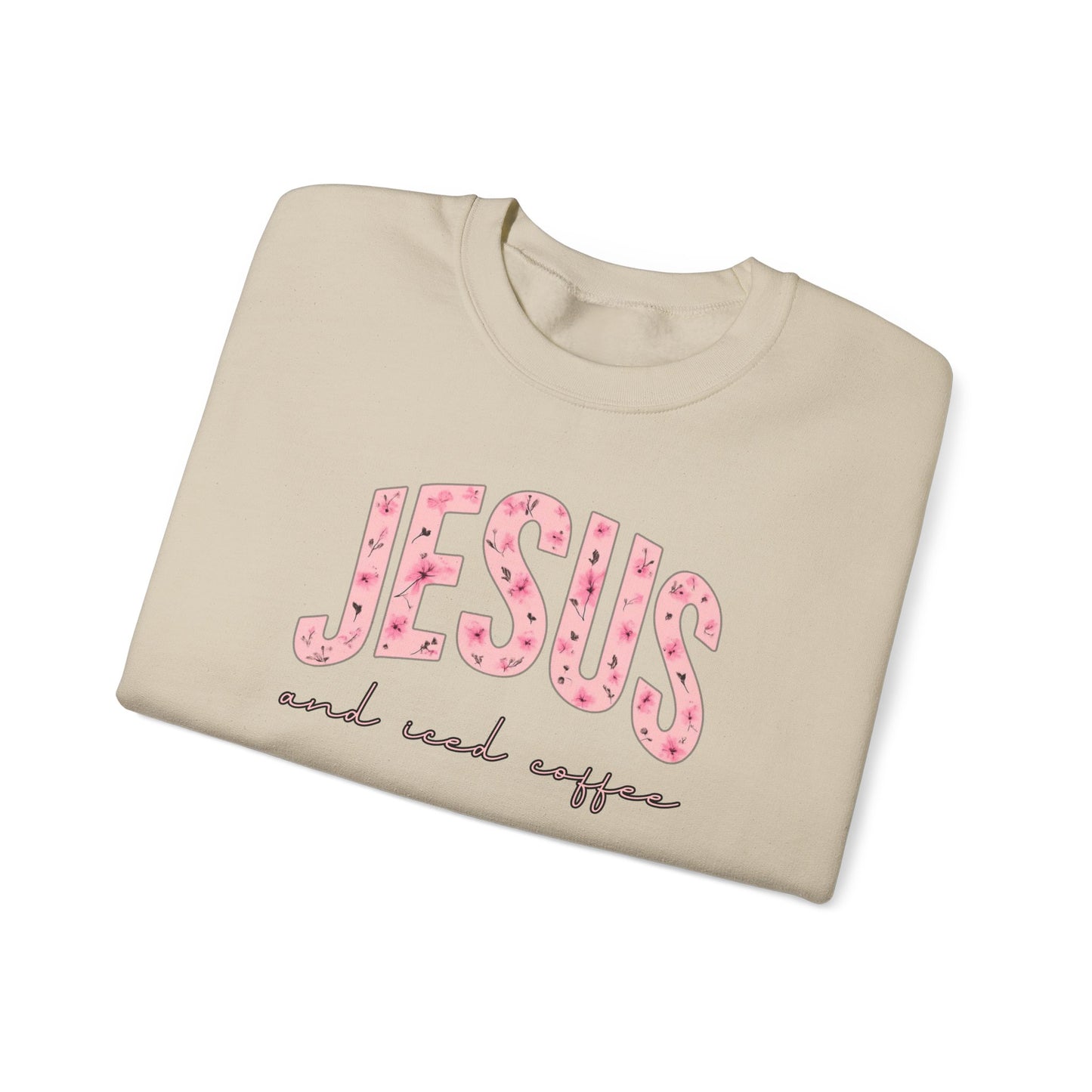 Jesus and Iced Coffee Crewneck Sweatshirt