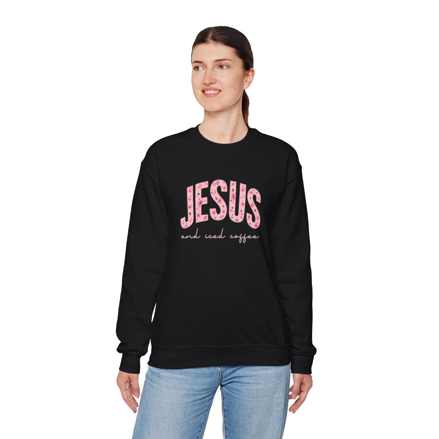 Jesus and Iced Coffee Crewneck Sweatshirt
