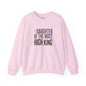 Daughter of the Most High King Crewneck Sweatshirt | Faith-Forward Minimalist Christian Apparel