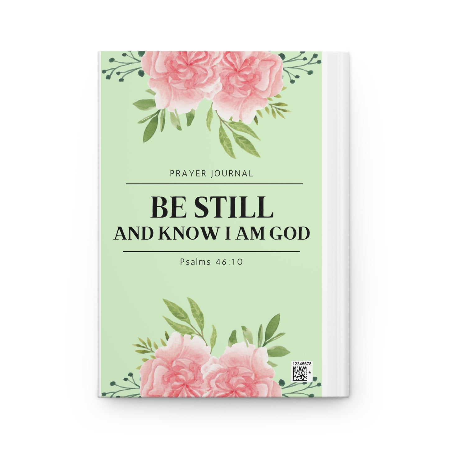 Be Still Prayer & Faith Journal Notebook | Light Green & White Hardcover Journal