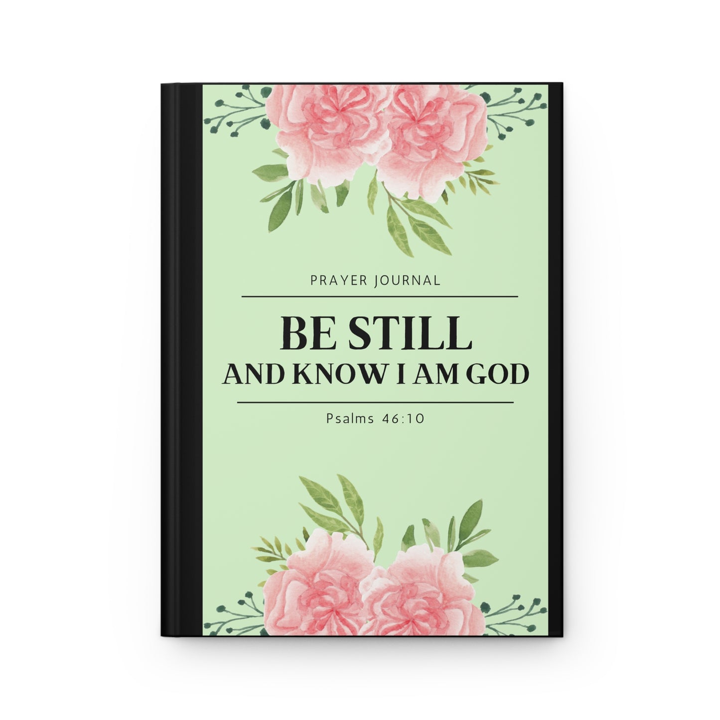 Prayer & Faith Journal Notebook | Light Green & Black Hardcover Journal