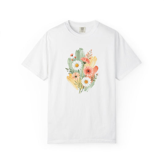 Watercolor Floral Graphic T-Shirt | Comfort Colors