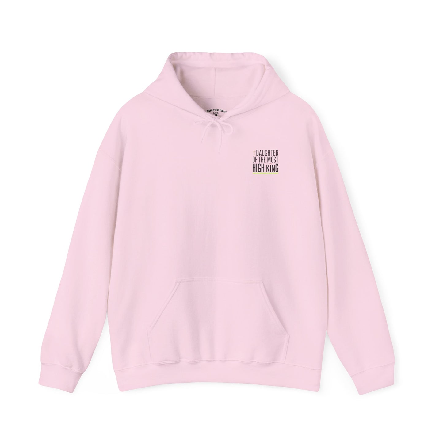 Daughter of the Most High King Hoodie | Faith-Forward Minimalist Christian Apparel