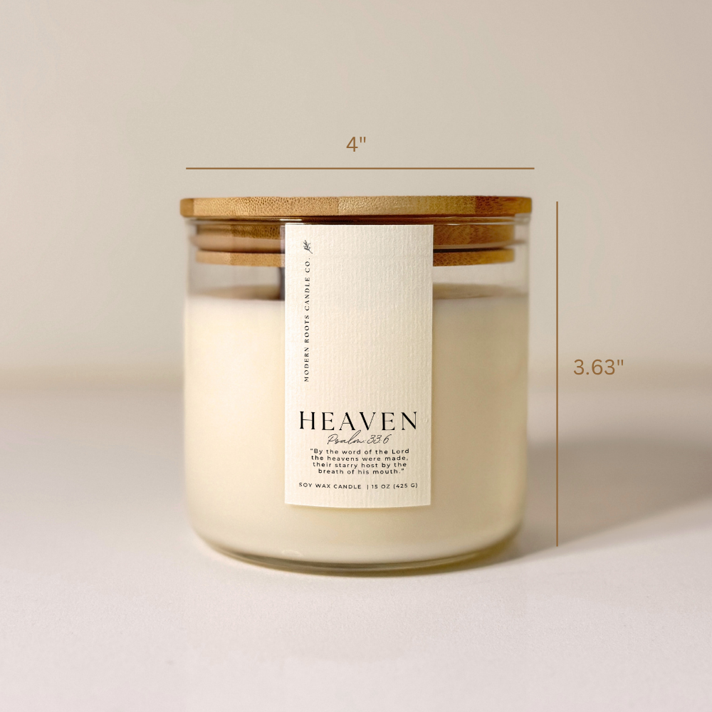Heaven | Pink Sugar & Vanilla | 15 oz. Clear Jar Soy Candle