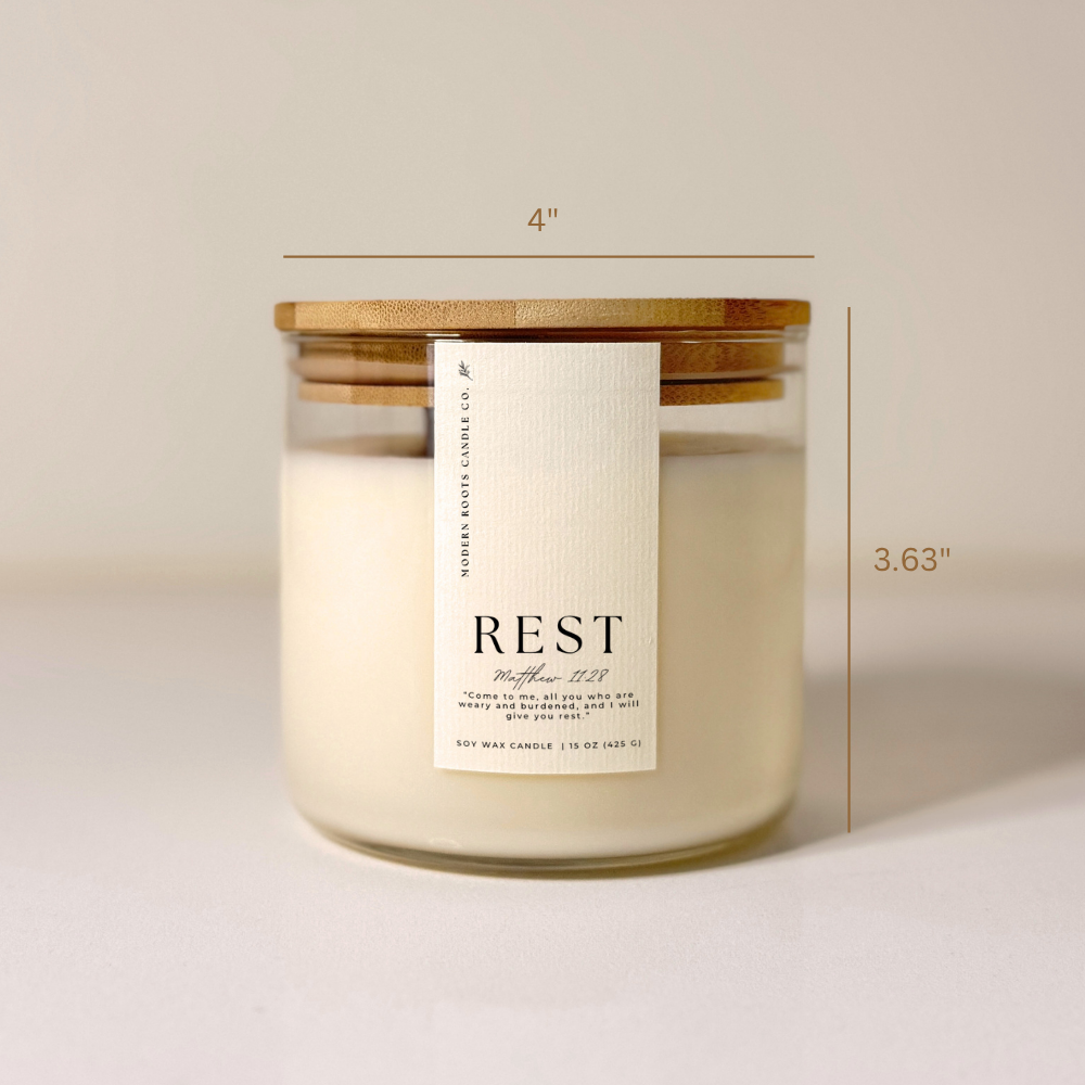 Rest | Lavender Dreams | 15oz Clear Jar Soy Candle 3-Wick
